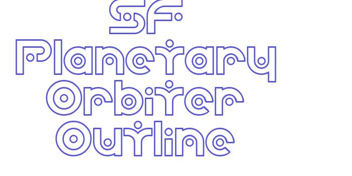 SF Planetary Orbiter Outline Font Download