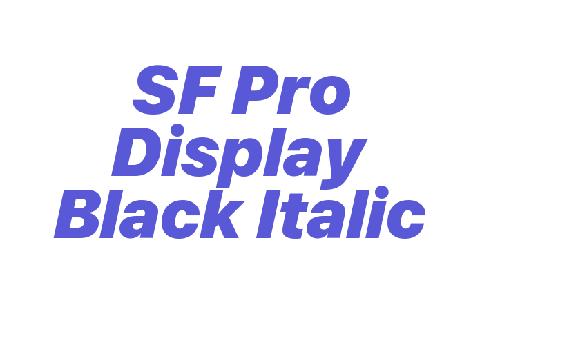 SF Pro Display Black Italic Font Download