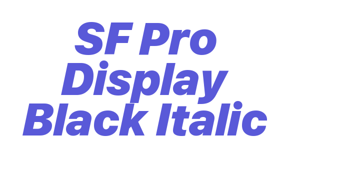 SF Pro Display Black Italic Font Download