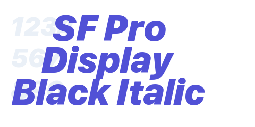 SF Pro Display Black Italic
