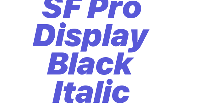 SF Pro Display Black Italic Font