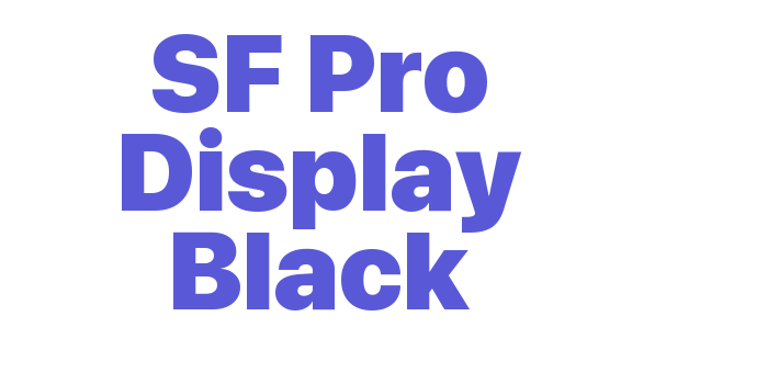 SF Pro Display Black Font