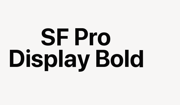 SF Pro Display Bold Font