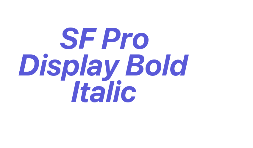 SF Pro Display Bold Italic Font Download