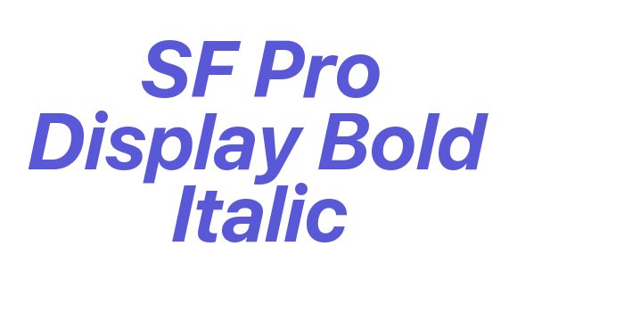 SF Pro Display Bold Italic Font Download