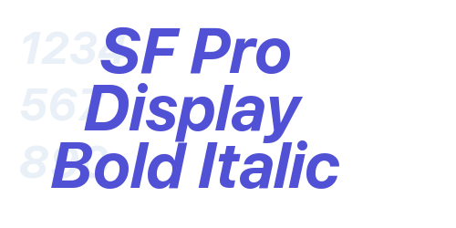 SF Pro Display Bold Italic