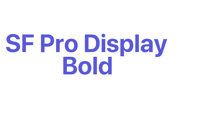 SF Pro Display Bold Font Download