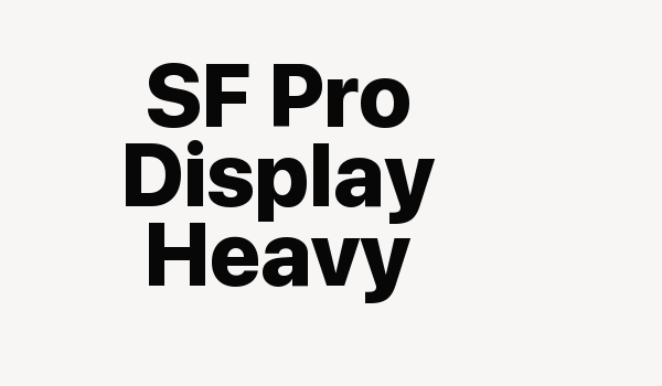 SF Pro Display Heavy Font