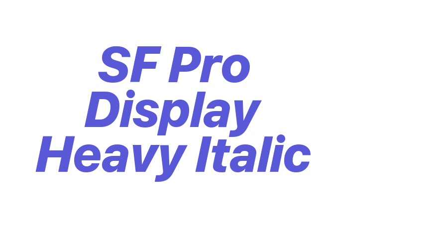 SF Pro Display Heavy Italic Font Download