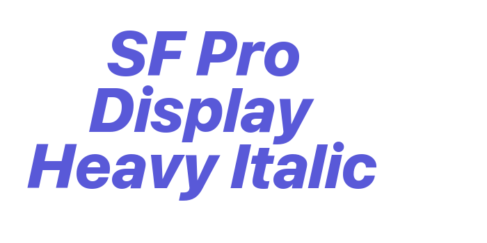 SF Pro Display Heavy Italic Font Download