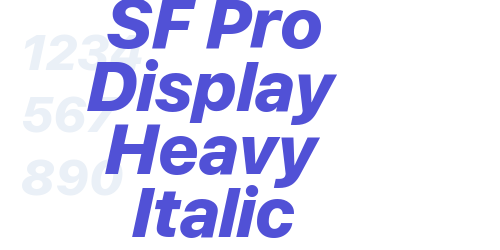 SF Pro Display Heavy Italic