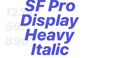 SF Pro Display Heavy Italic