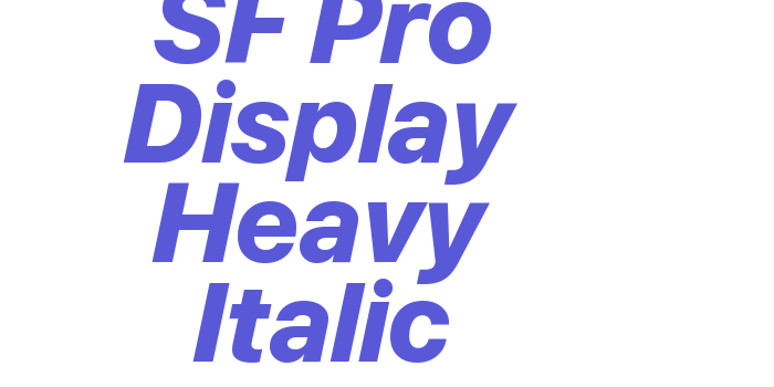 SF Pro Display Heavy Italic Font