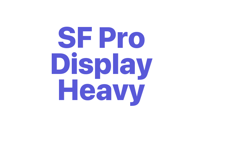 SF Pro Display Heavy Font Download