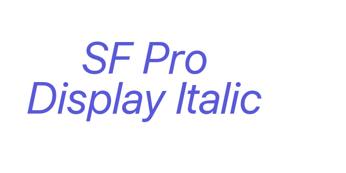 SF Pro Display Italic Font Download