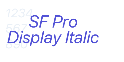 SF Pro Display Italic