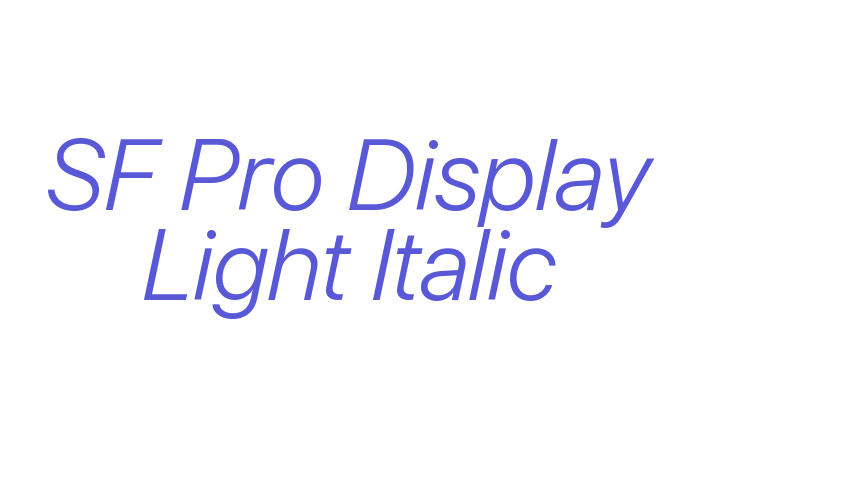 SF Pro Display Light Italic Font Download