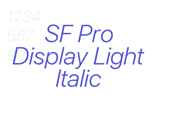 SF Pro Display Light Italic