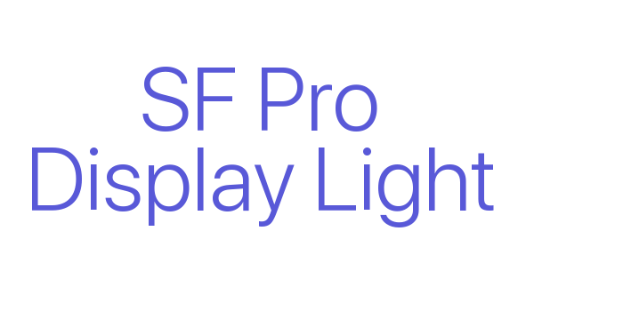 SF Pro Display Light Font