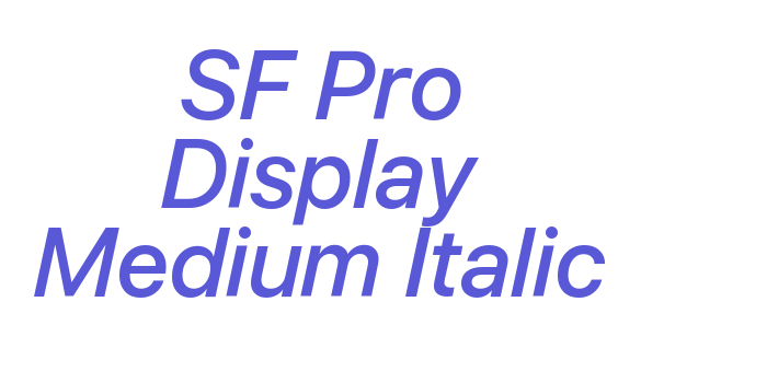 SF Pro Display Medium Italic Font Download