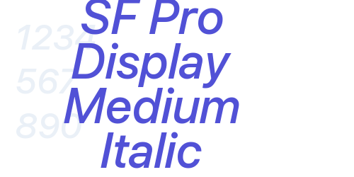 SF Pro Display Medium Italic