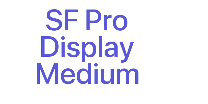 SF Pro Display Medium Font