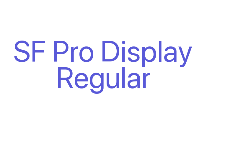 SF Pro Display Regular Font Download