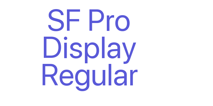 SF Pro Display Regular Font