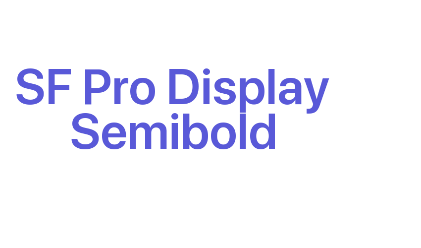 SF Pro Display Semibold Font Download