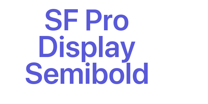 SF Pro Display Semibold Font