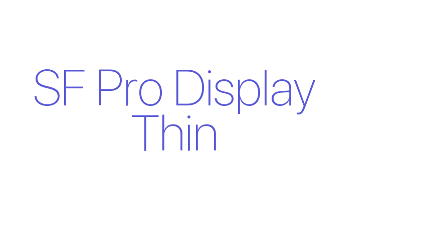 SF Pro Display Thin Font Download