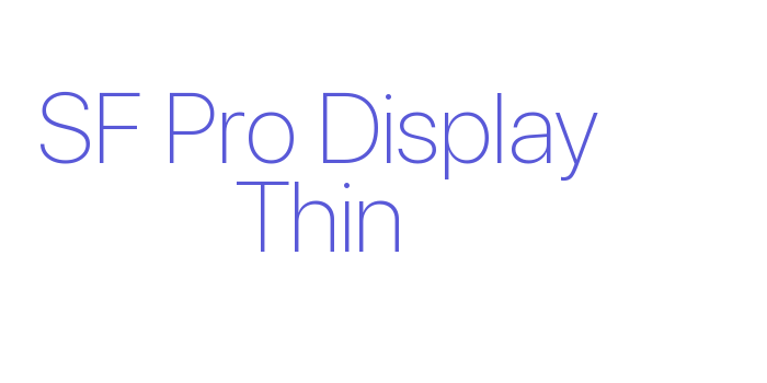 SF Pro Display Thin Font Download