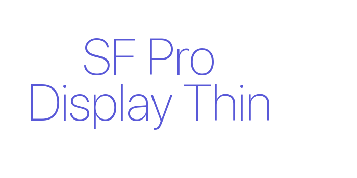 SF Pro Display Thin Font