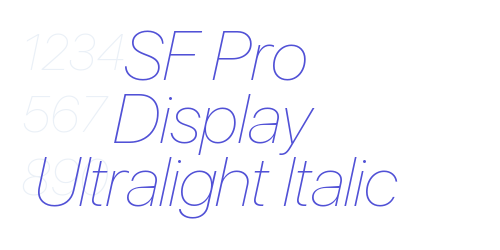 SF Pro Display Ultralight Italic