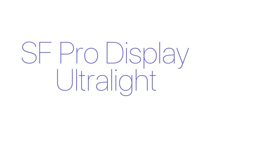 SF Pro Display Ultralight Font Download