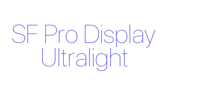 SF Pro Display Ultralight Font Download