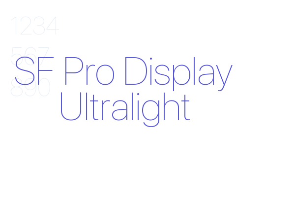SF Pro Display Ultralight