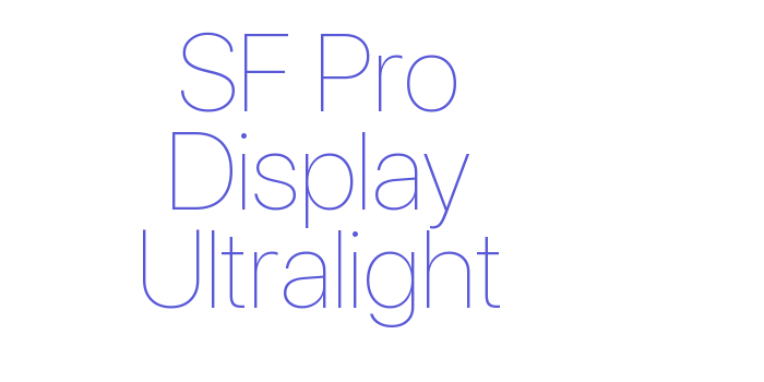 SF Pro Display Ultralight Font