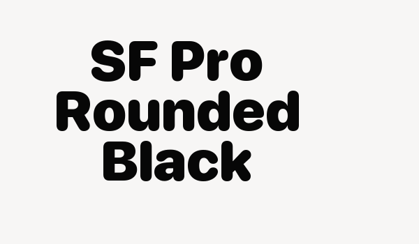 SF Pro Rounded Black Font