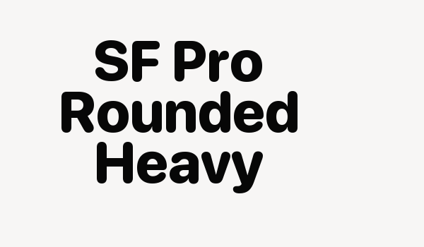 SF Pro Rounded Heavy Font