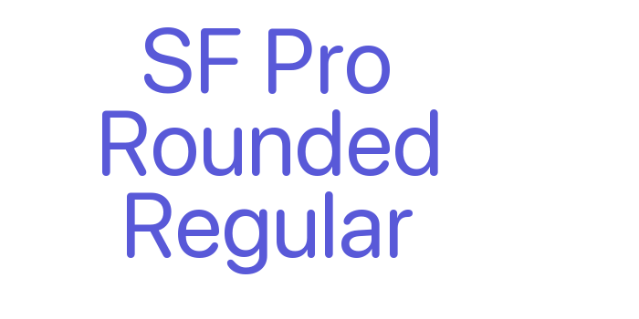 SF Pro Rounded Regular Font