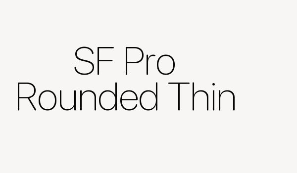 SF Pro Rounded Thin Font