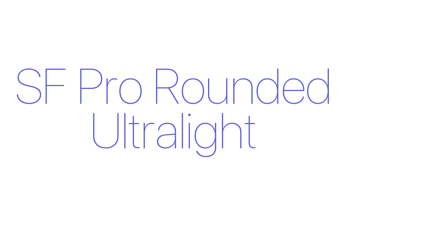 SF Pro Rounded Ultralight Font Download