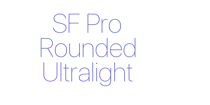 SF Pro Rounded Ultralight Font Download