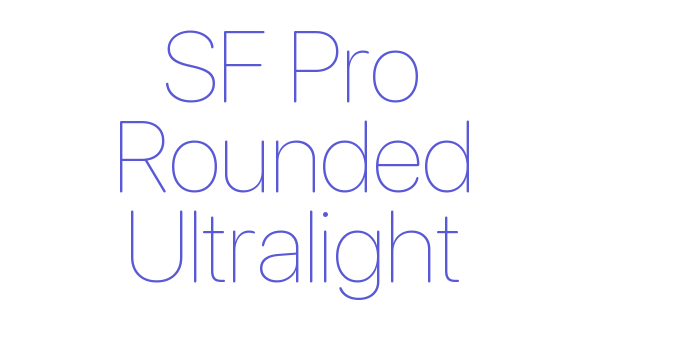 SF Pro Rounded Ultralight Font