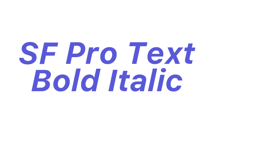 SF Pro Text Bold Italic Font Download