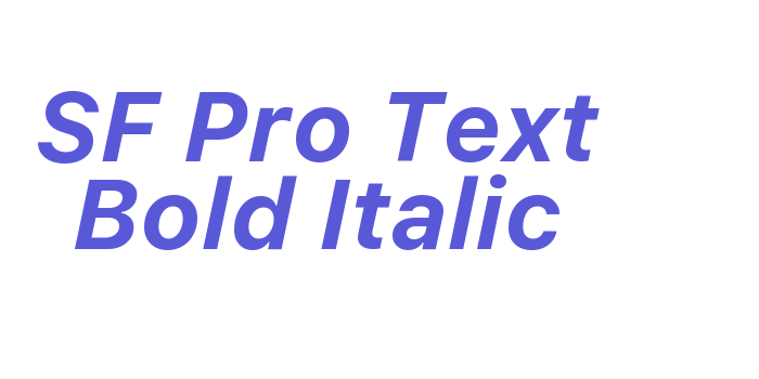 SF Pro Text Bold Italic Font Download