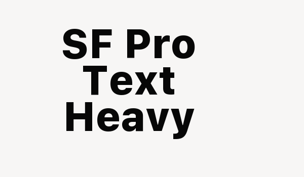 SF Pro Text Heavy Font