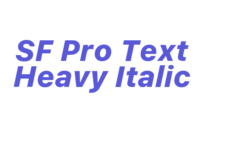 SF Pro Text Heavy Italic Font Download