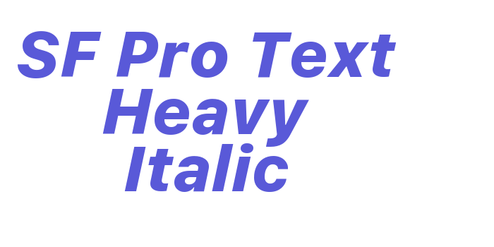 SF Pro Text Heavy Italic Font Download